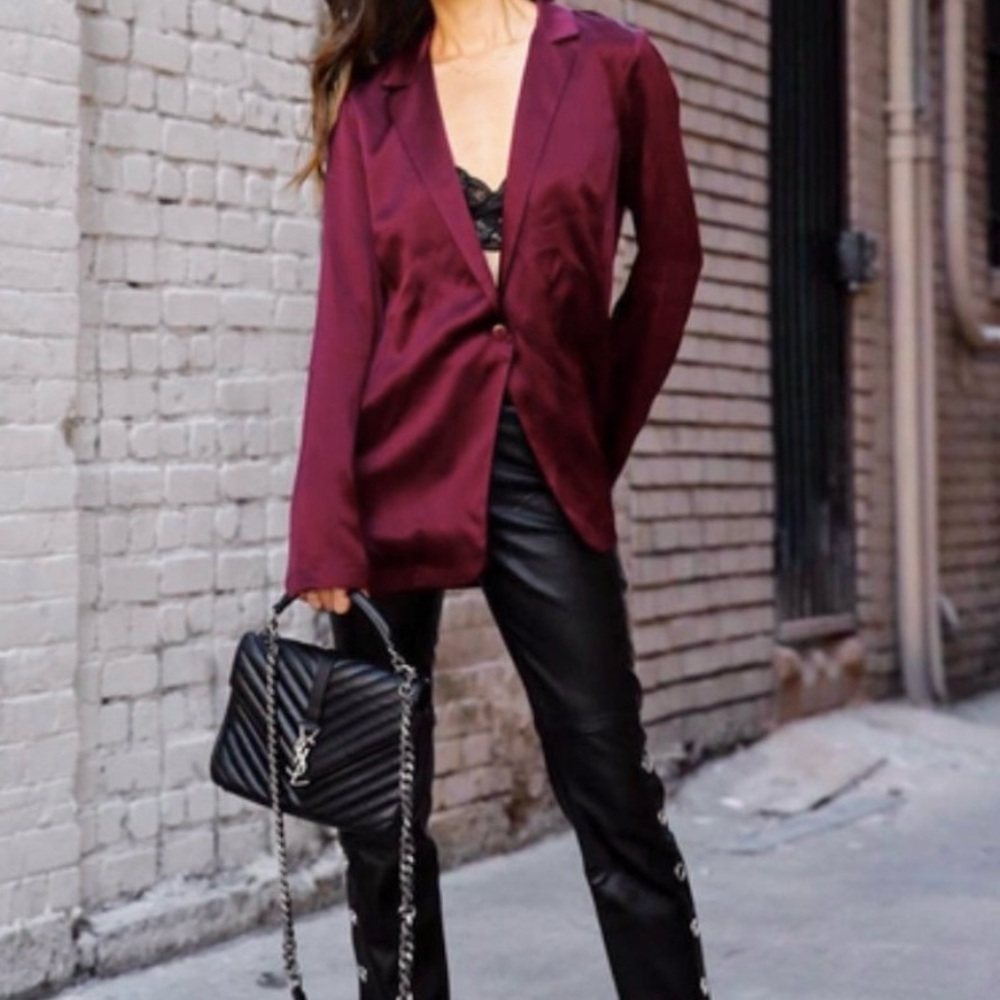 Amanda Uprichard Burgundy Blazer